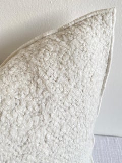 Custom Linen and Wool Blend Accent Pillow with Insert