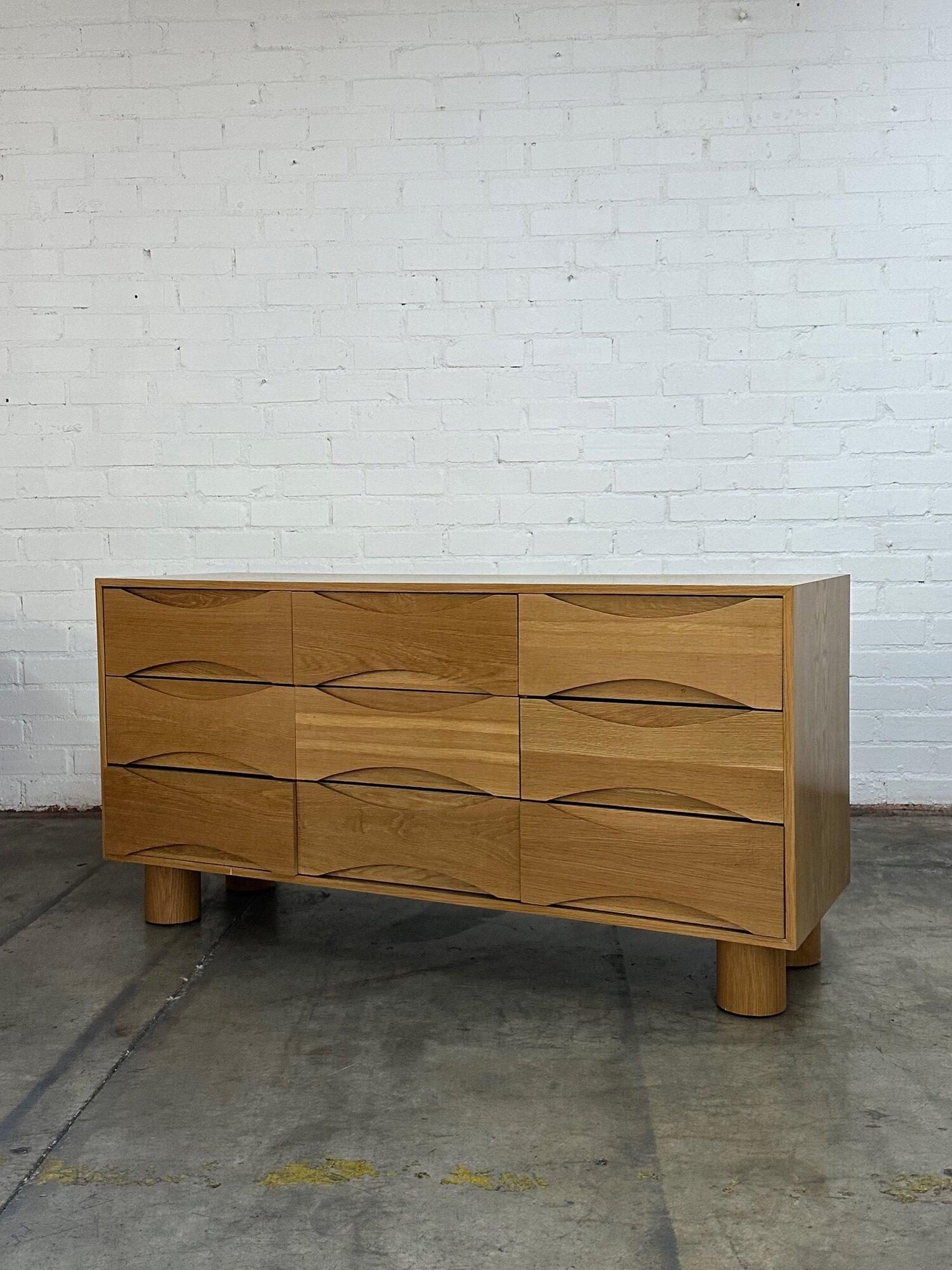 Custom White oak “Ojos” dresser - Floor model in stock In Good Condition For Sale In Los Angeles, CA