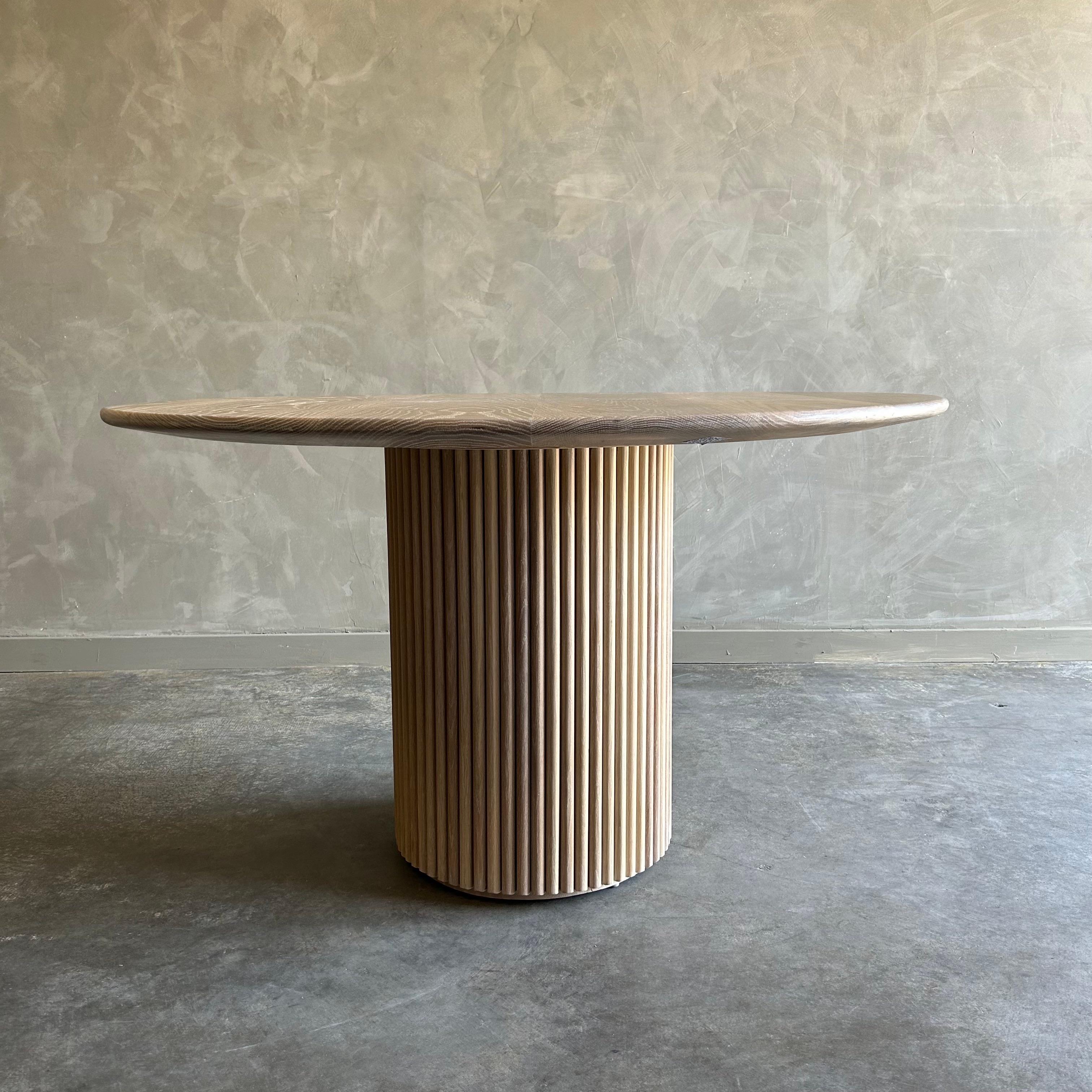 reeded dining table