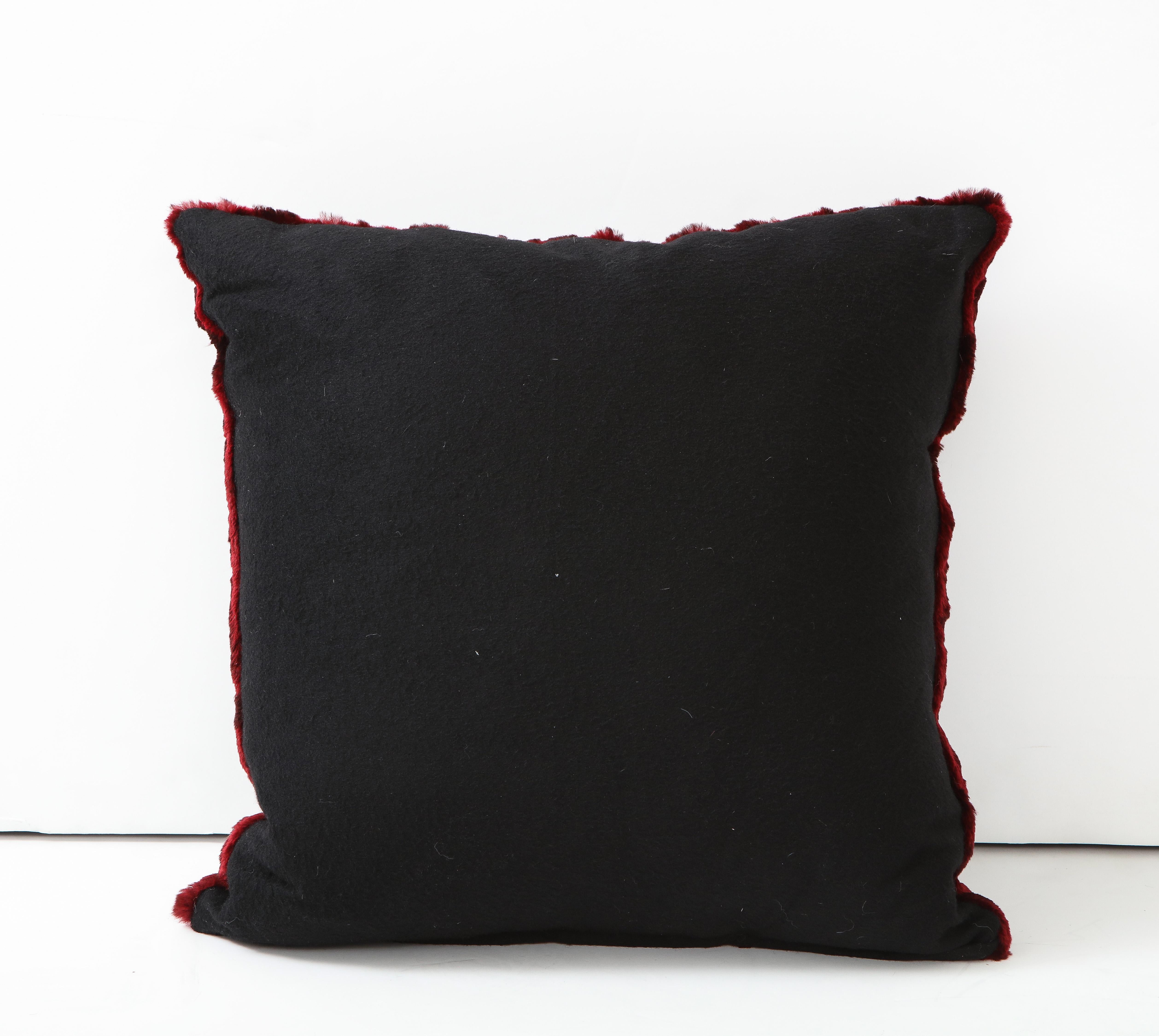 Contemporary Custom Bordeaux Rex Pillows