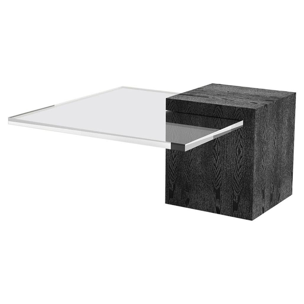 Custom Wood Coffee Table Shown with Plexiglass Top