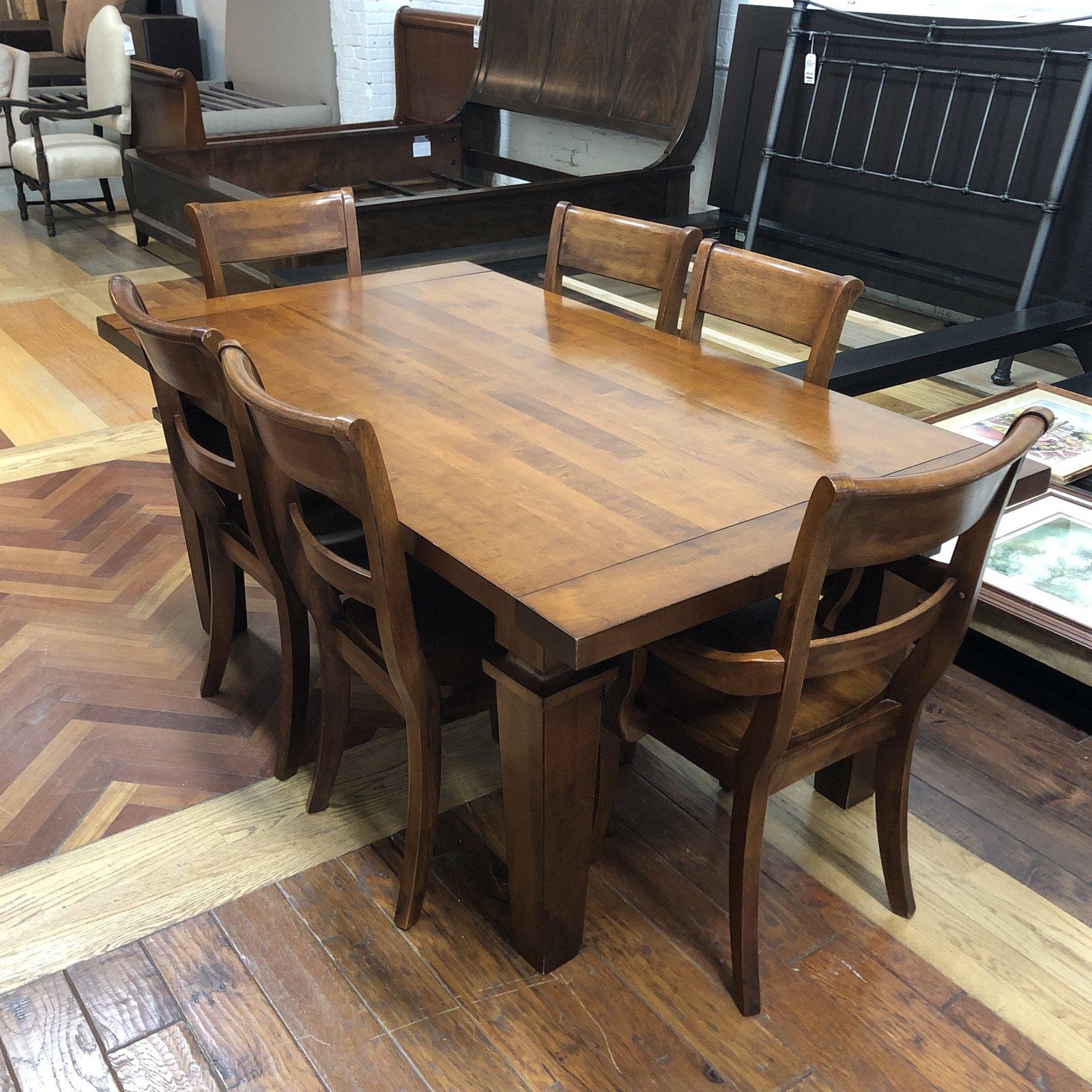 custom wood dining table chairs