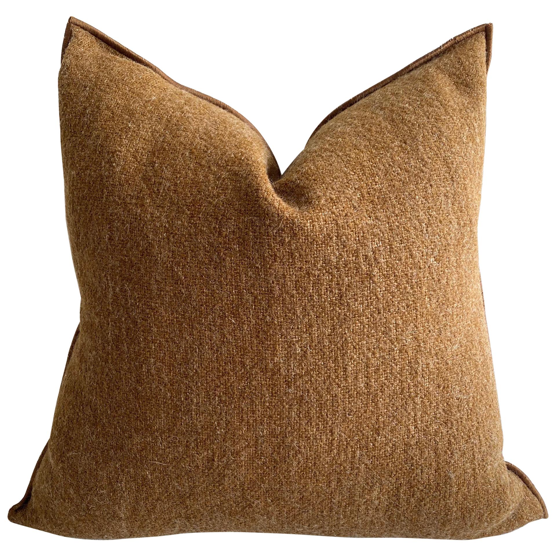 Custom Wool Accent Pillow with Down Insert