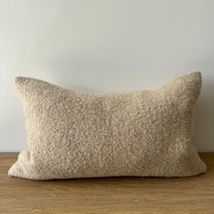 Custom Wool and Linen Blend Pillow with Brass Zipper and Down Feather Insert