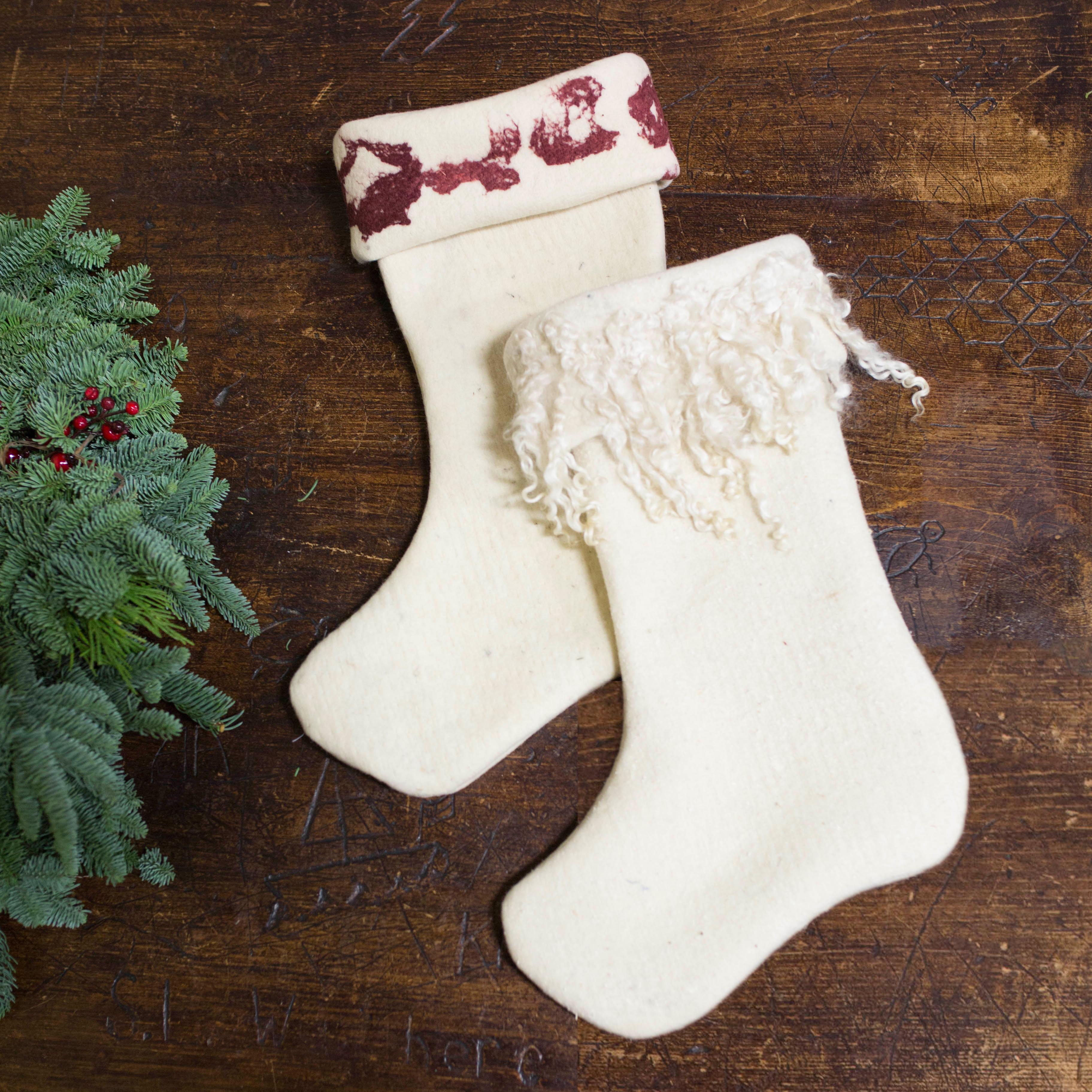 American Custom Wool Felted Stocking For Sale