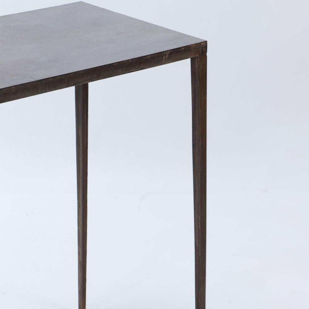 Consola de hierro forjado a medida con baño de bronce Moderno de mediados de siglo en venta
