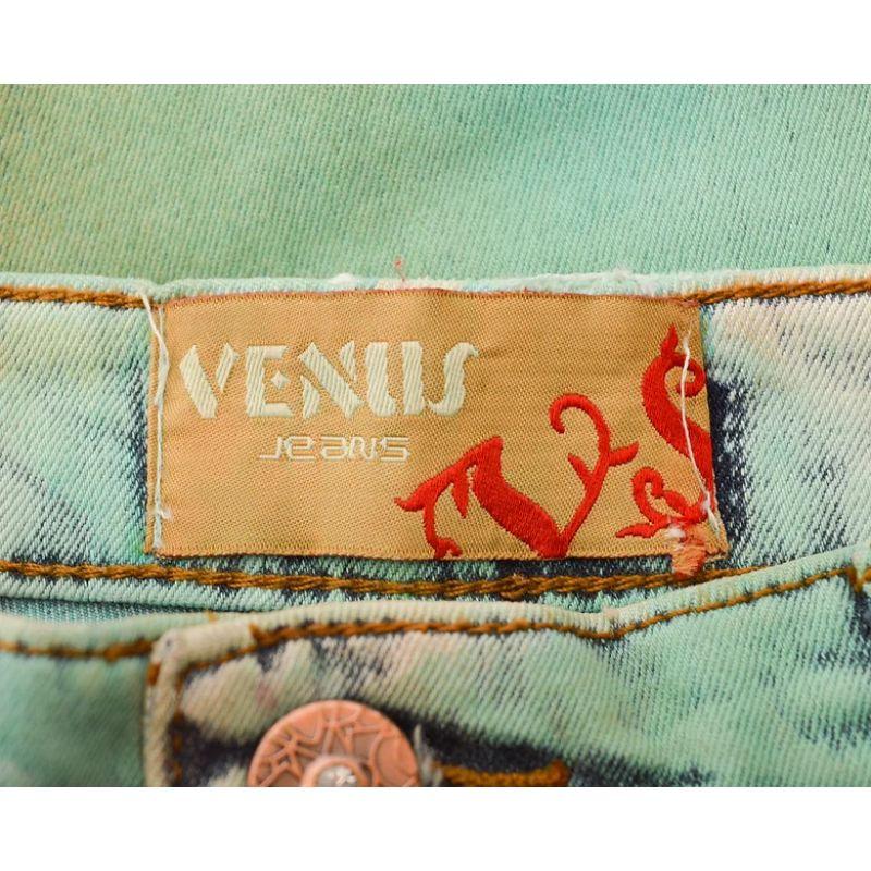 Y2K 2000's Dyed Denim Couture Matching Crop Top & Pants embroidered Set 7