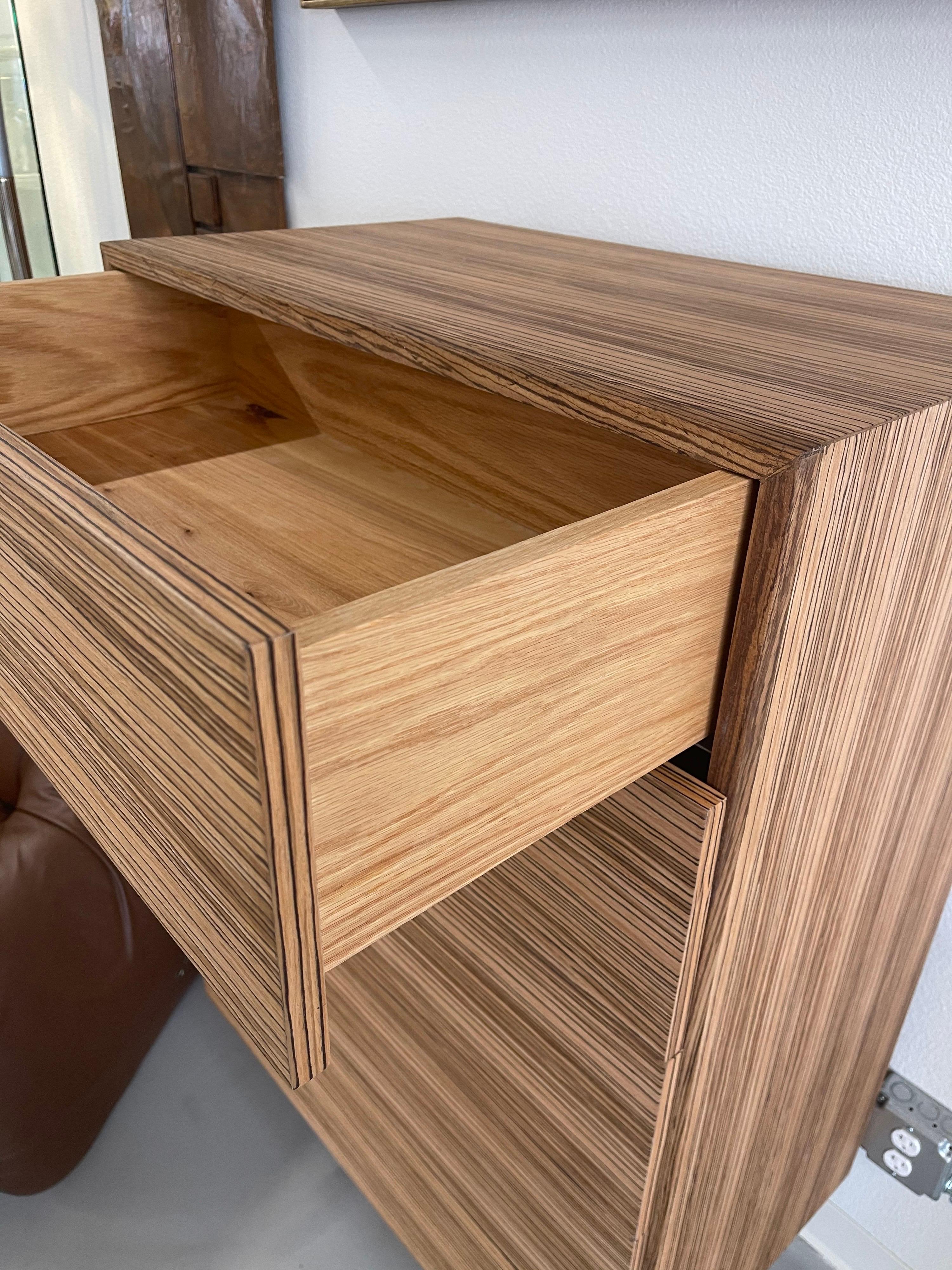 Zebra Wood Custom Zebrawood Chest For Sale