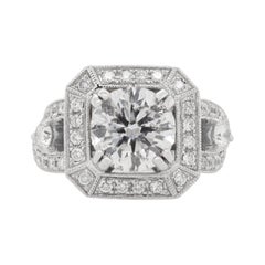 Customade 18kt White Gold Clarity Enhanced Engagement Ring