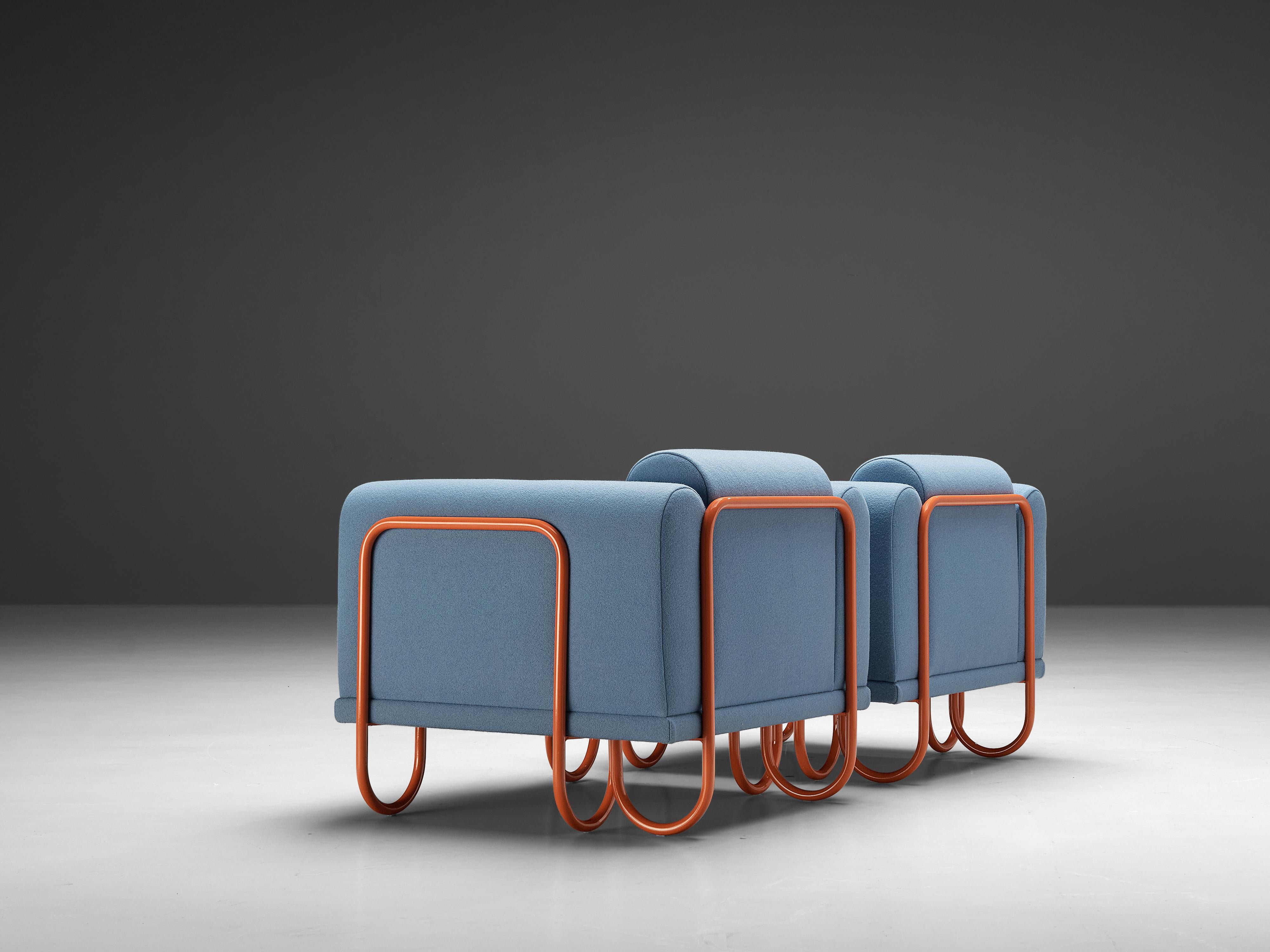 Byron Botker für Landes Anpassbare Lounge-Stühle mit Rohrrahmen (Moderne der Mitte des Jahrhunderts) im Angebot