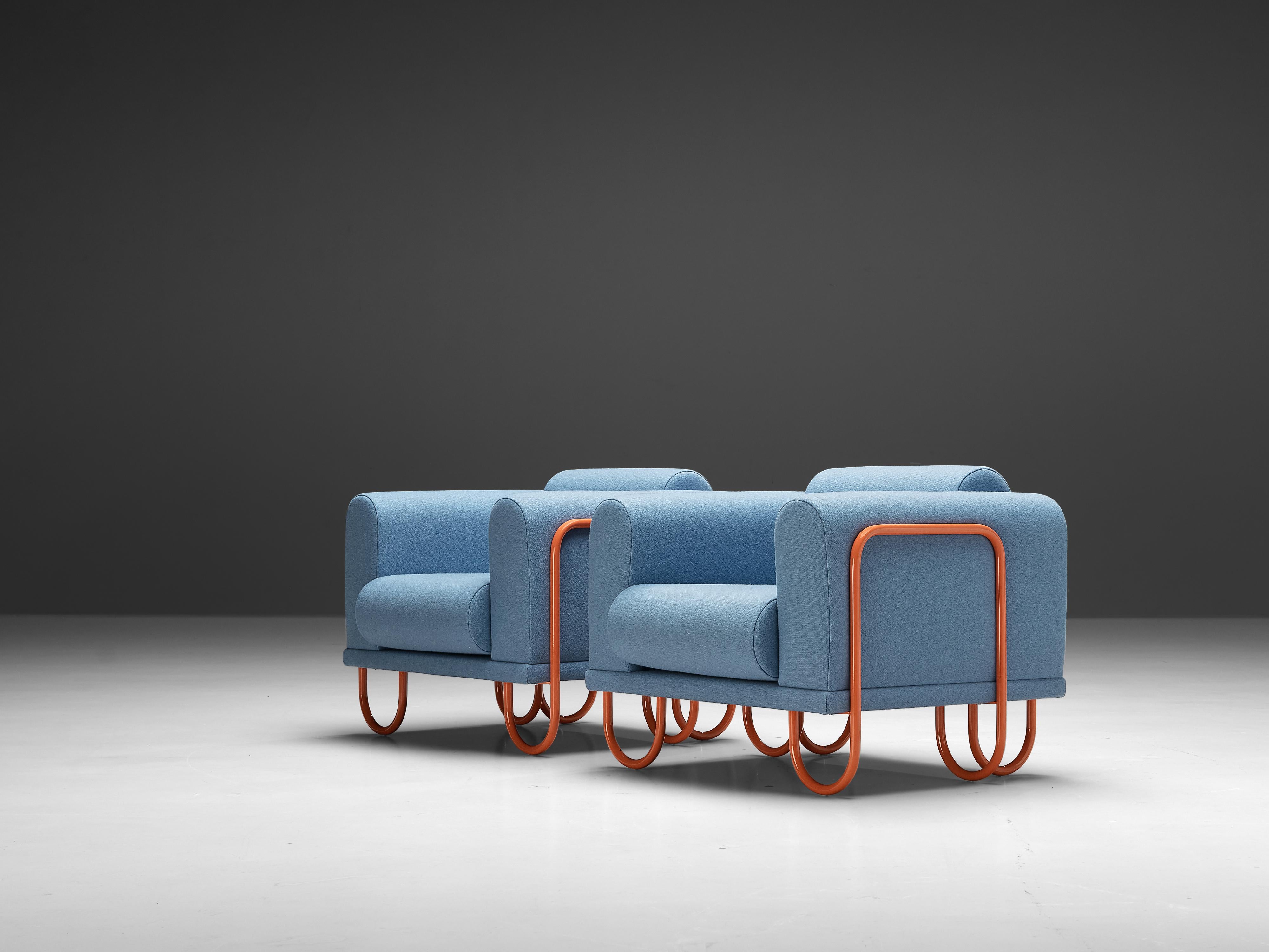 Byron Botker für Landes Anpassbare Lounge-Stühle mit Rohrrahmen (Ende des 20. Jahrhunderts) im Angebot