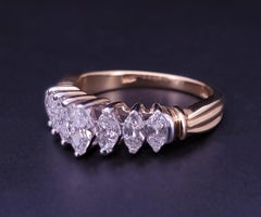 Custome Made Diamond Ring in 14K Yellow Gold Size 7