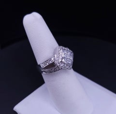 Custome Made Diamond Ring in 18K White Gold S 6.5