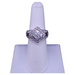 Custome Made Diamond Ring in 18K White Gold S 6.5