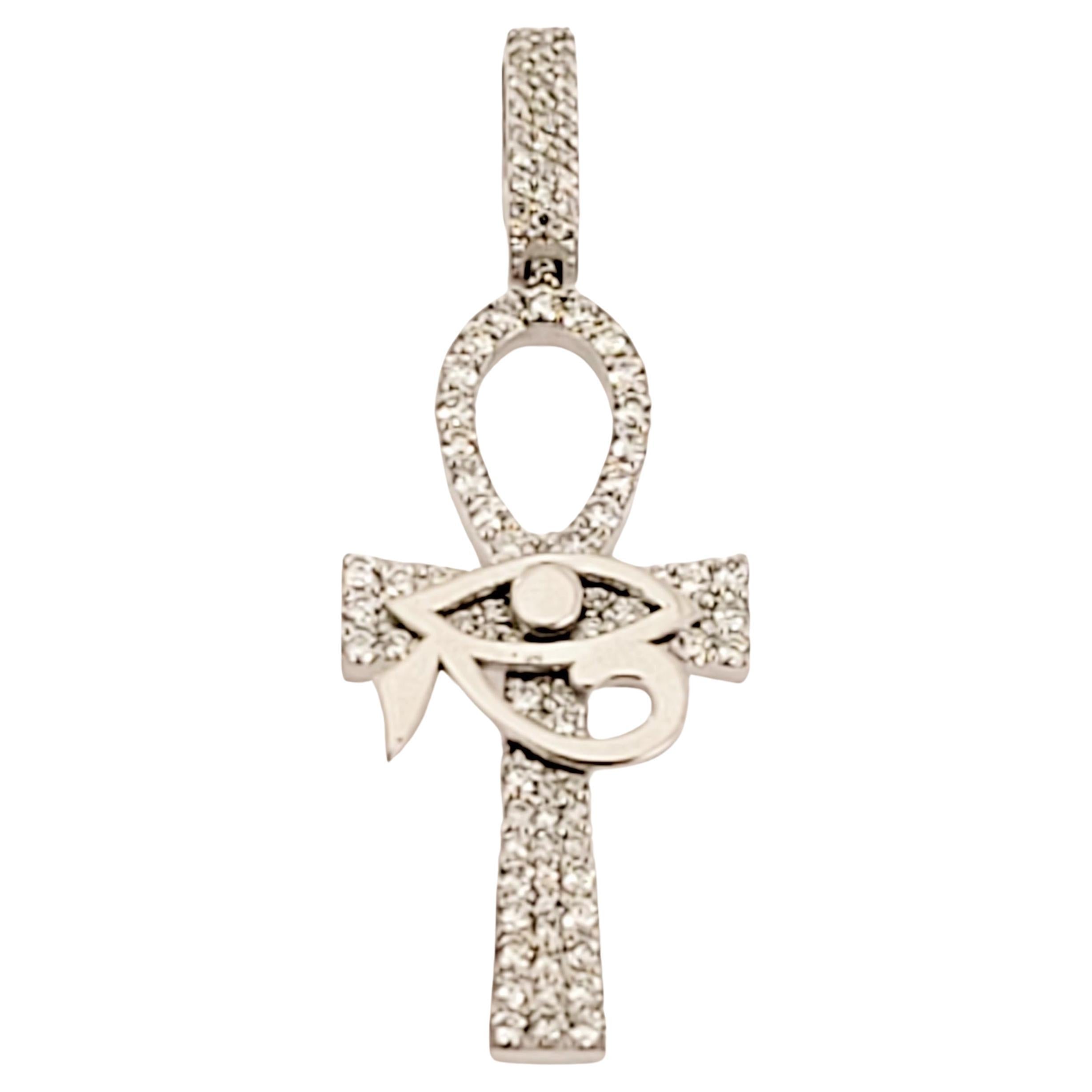 Customer Jewelry pendant in 14K White  Gold with Diamonds 1.00ctw For Sale