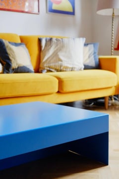 Customisable Blue Aluminium Coffee Table - Indoor or Outdoor