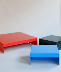 Customisable Blue Aluminium Coffee Table - Indoor or Outdoor