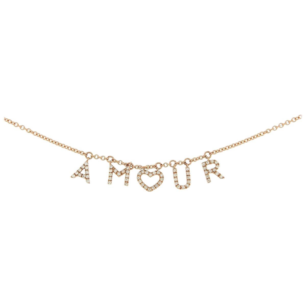Customisable Diamond Necklace for Her 18 Karat Gold Made in Italy