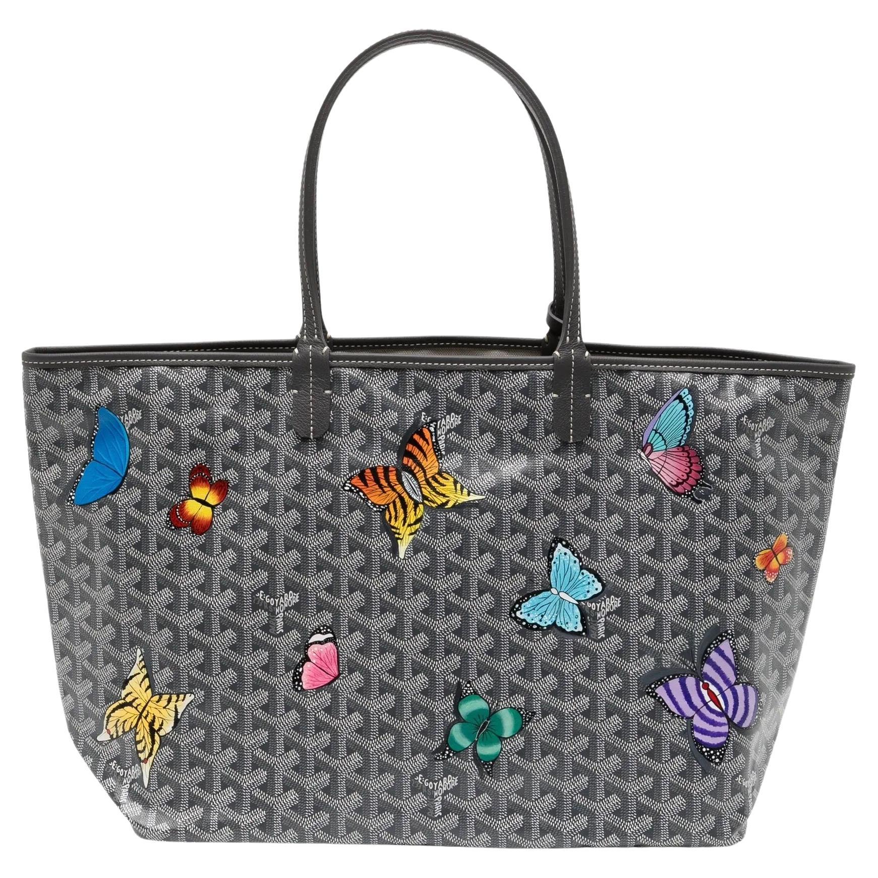 Customised "Butterfly" II Goyard Monogram St Louis PM Bag For Sale