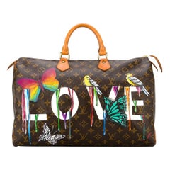 Sac Louis Vuitton Vintage "Dripping Love" personnalisé