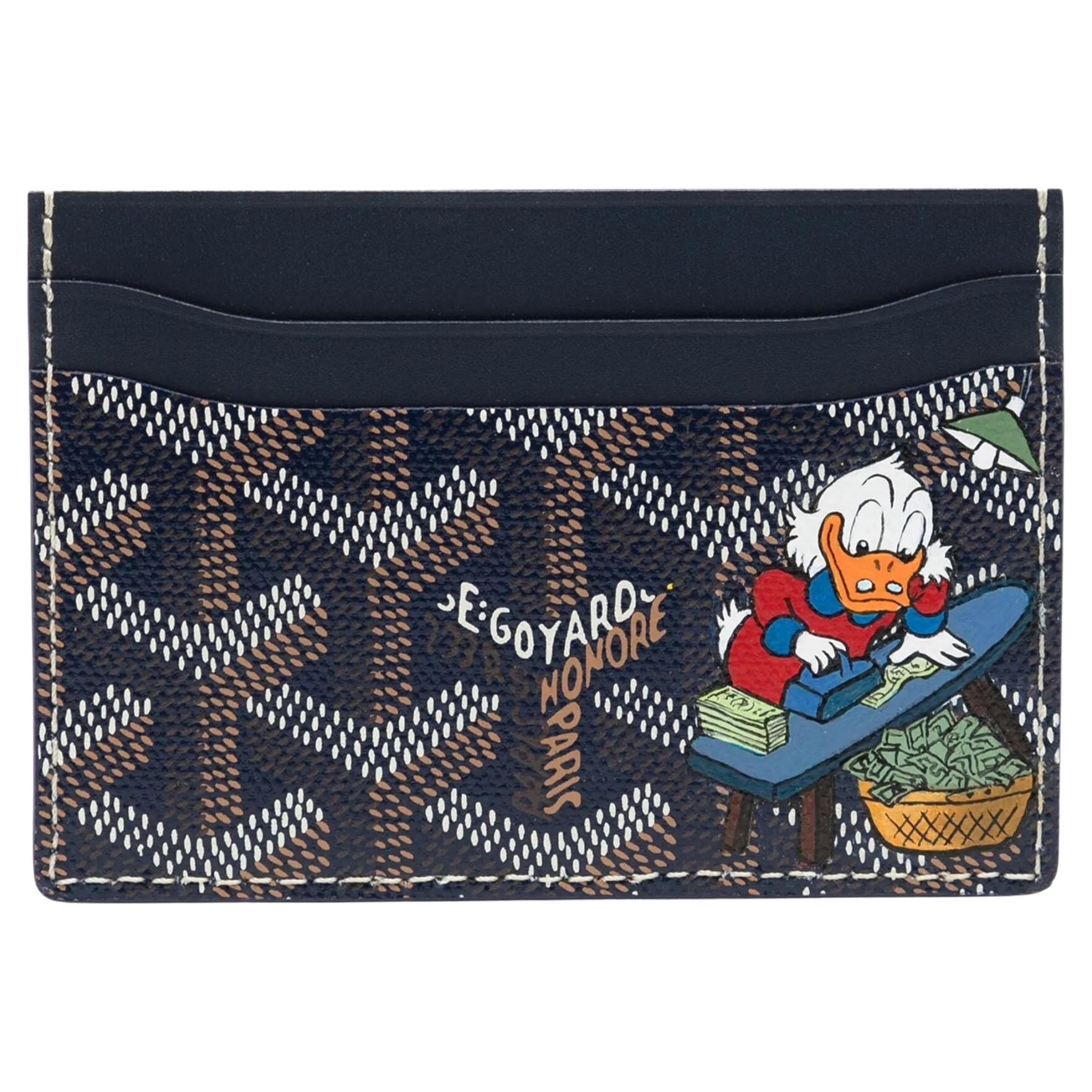 Goyard Customised Navy Saint-Sulpice Cardholder en vente