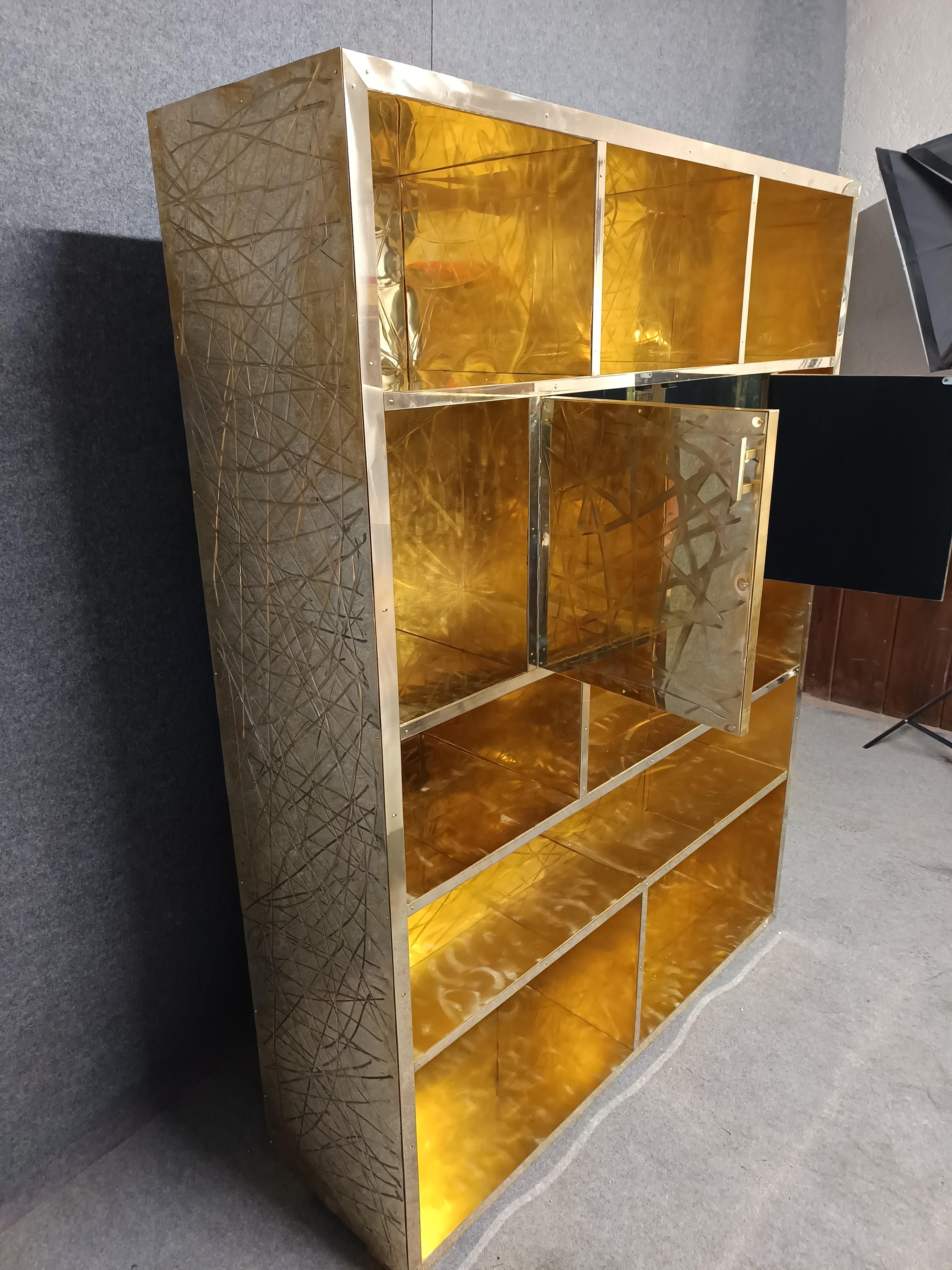Ottone Brass kitchen pantry bar customizable studio A justfurnituress available in vendita