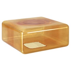 Mesa de cristal Acerbis LOKUM en ámbar personalizable by Sabine Marcelis