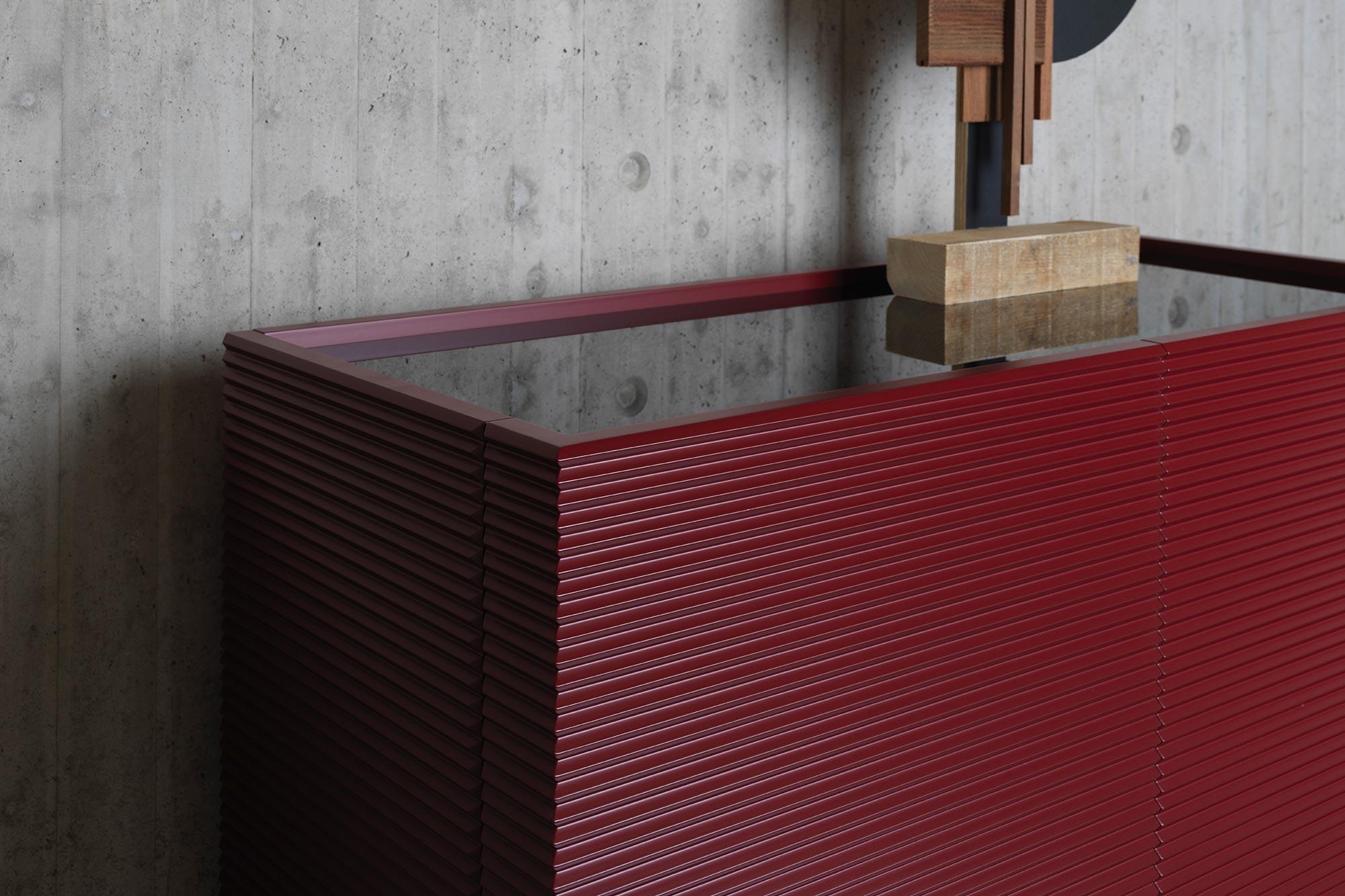 Customizable Albedo ALFIERI Sideboard with Glass shelves by Carlo Cumini For Sale 2