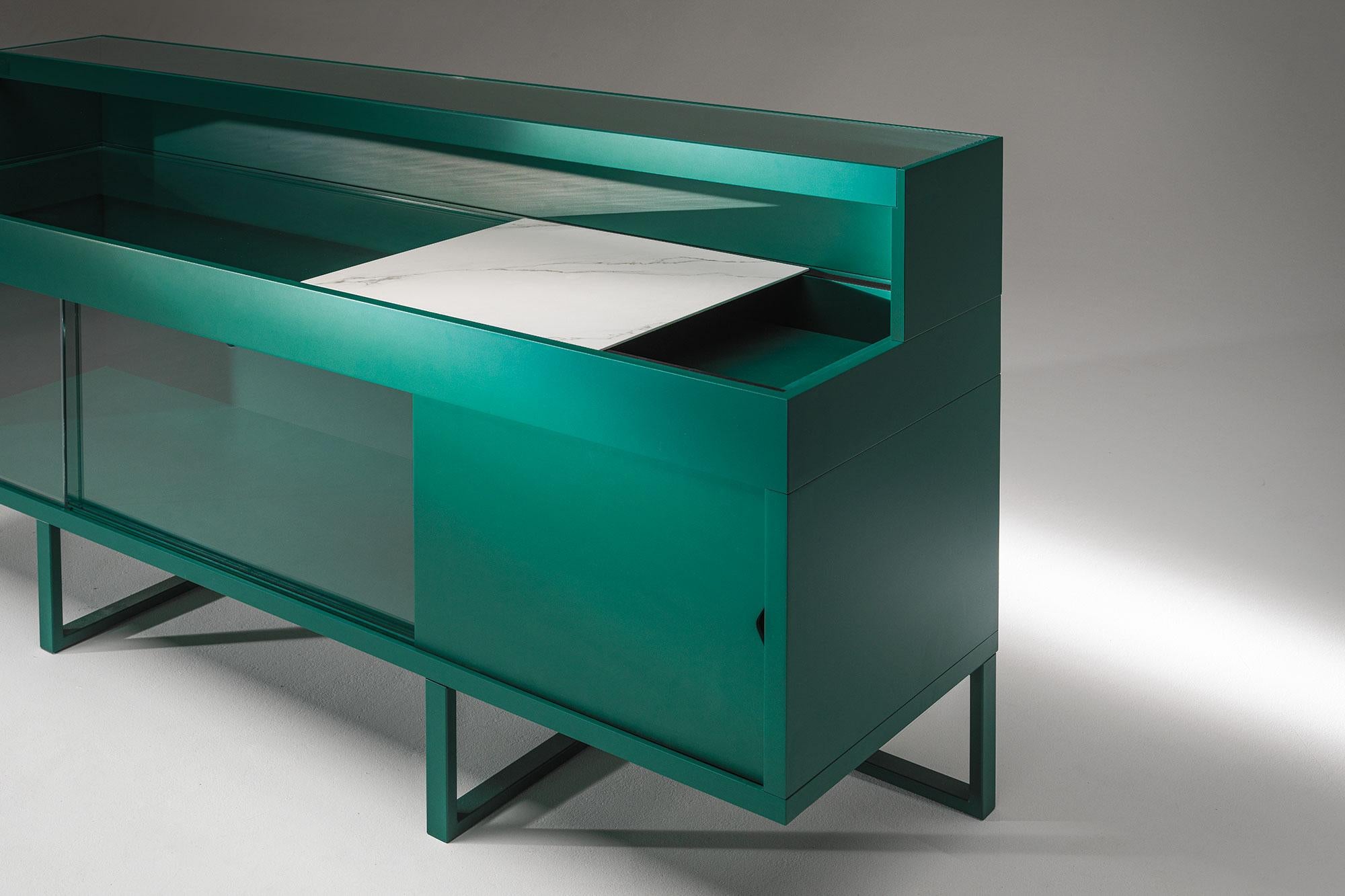 Italian Customizable Albedo Hudson Credenza by Jorge Pensi For Sale