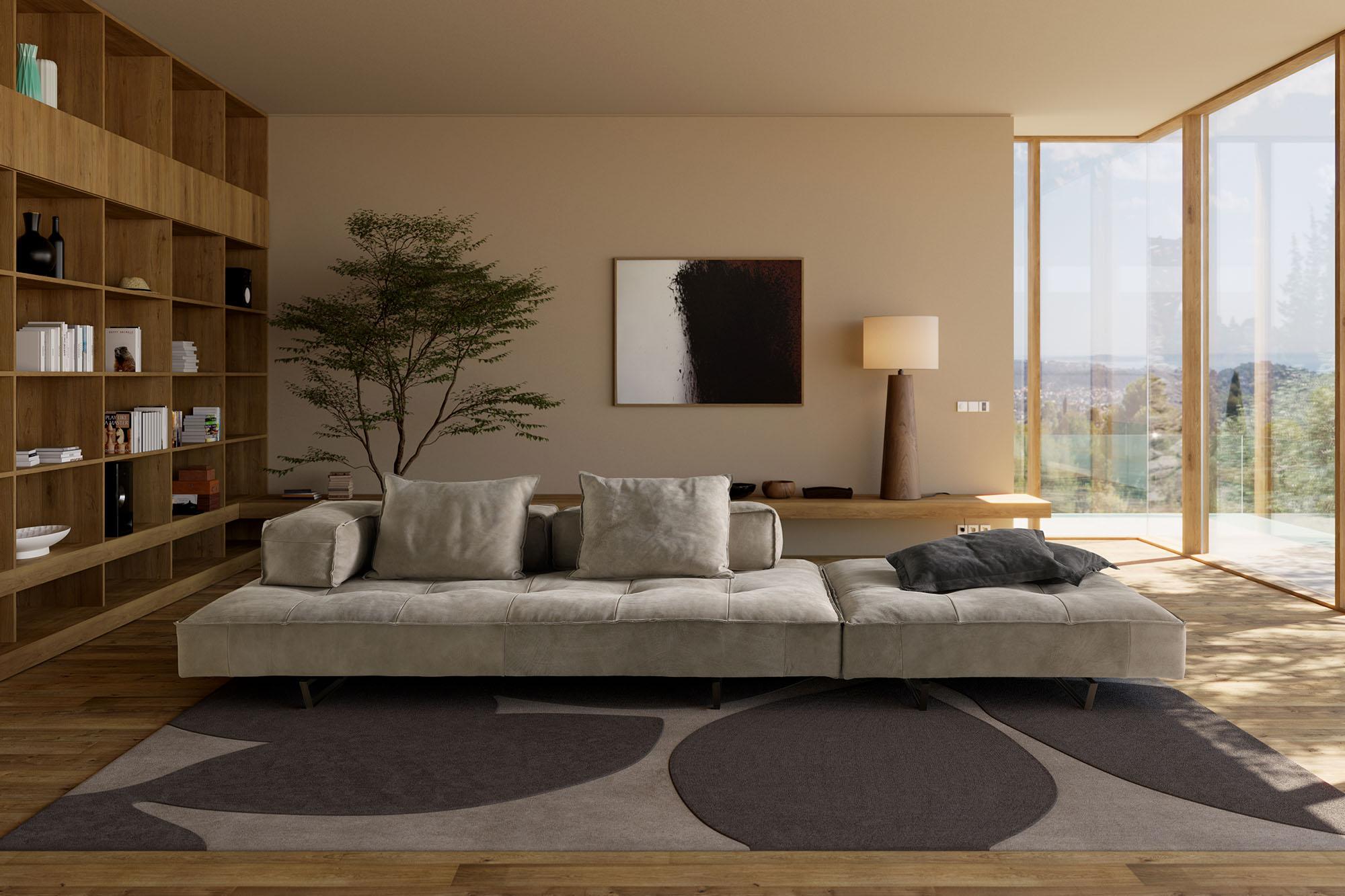 Design MA DESIGN

Modular sofa with elements that can be positioned as needed with programmable posture and comfort.
Different configurations can be made with the same elements.

consign of:
M1B256 + M1B130 +
M1SALDX + M1SL
+ 3M1PLW

Available