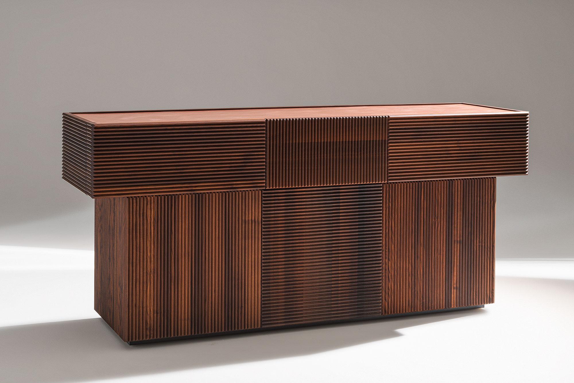 Wood Customizable Albedo Taula 1 Sideboard by Carlo Cumini For Sale