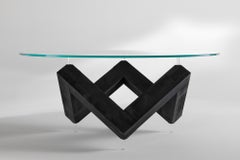 Customizable Albedo W Glass and Wood Table by Carlo Cumini