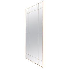 Espejo personalizable estilo Art Deco con marco de latón y aspecto de cristal de ventana 100 X 200 CM