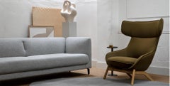 Customizable Artifort Kalm Armchair with Wooden Base by Patrick Norguet