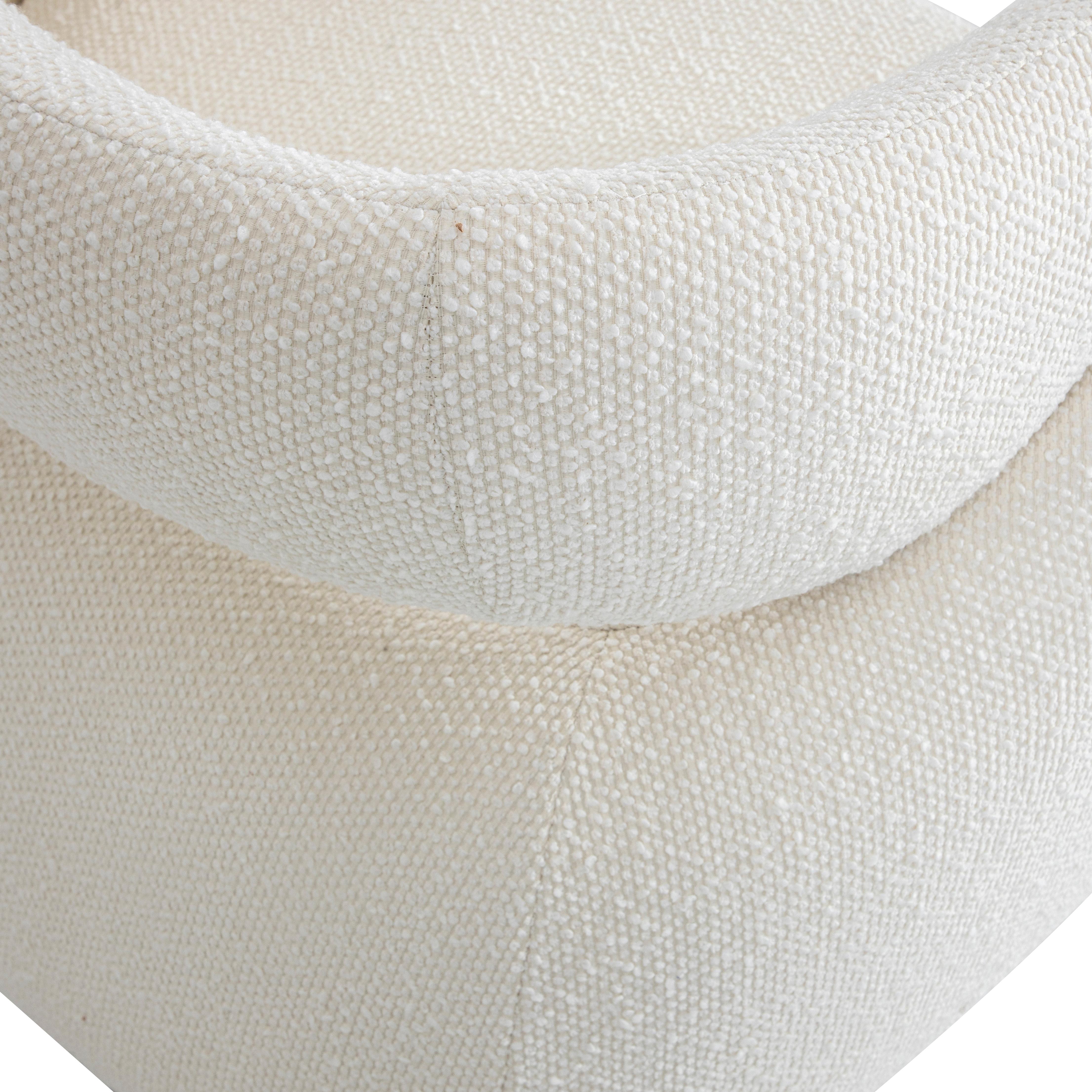 Anpassbarer schwarzer, mattweißer Boucle-Sessel, inspiriert von Ozeanwellen, Mare im Angebot 2