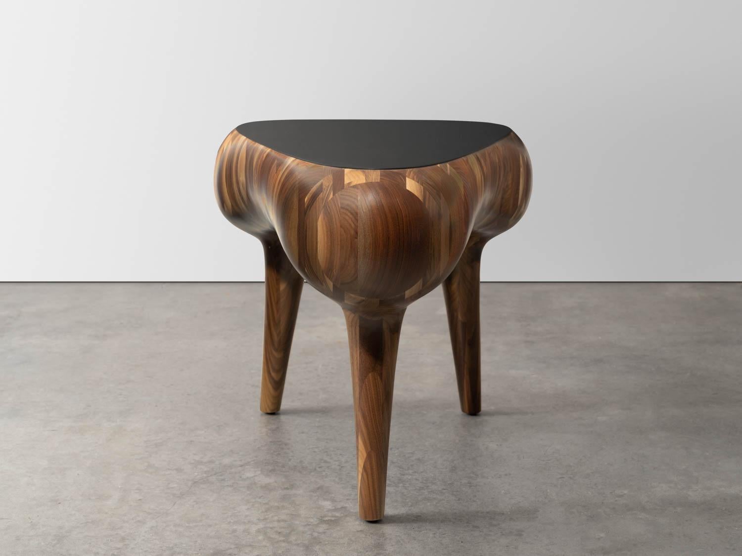 Customizable BLOCK Wooden Side Table by Richard Haining, Shown in Walnut In New Condition For Sale In Brooklyn, NY