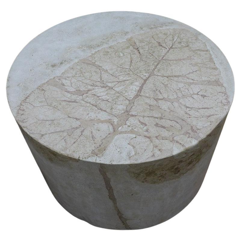 Customizable Botanical Concrete Coffee Tables with Leaf Impressions, 'Freyja' For Sale