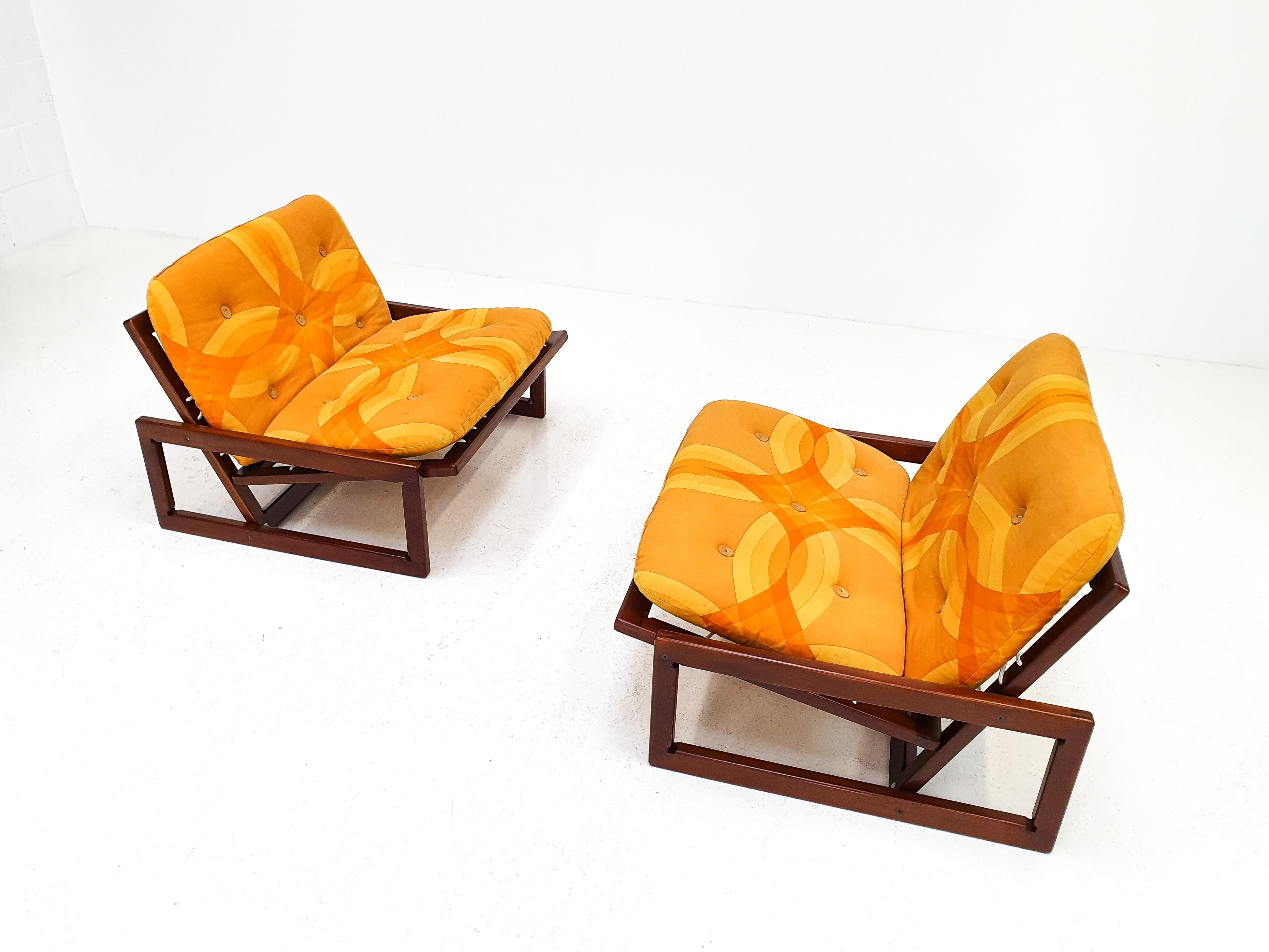 Mid-Century Modern Customizable 'Carlotta' Easy Chairs by Afra & Tobia Scarpa for Cassina, Italy