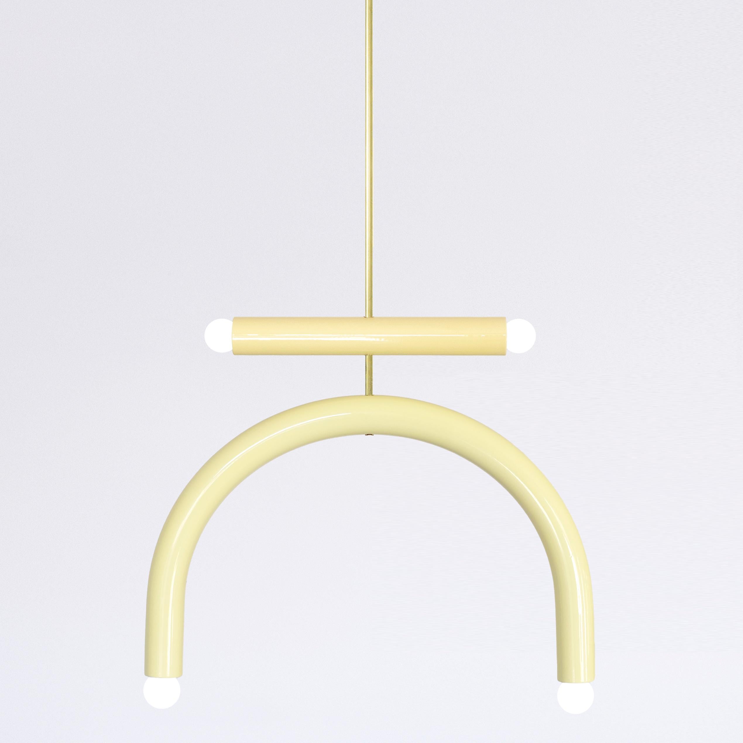 Ottone Lampada a pedale in ceramica personalizzabile TRN E1 marrone di Pani Jurek in vendita
