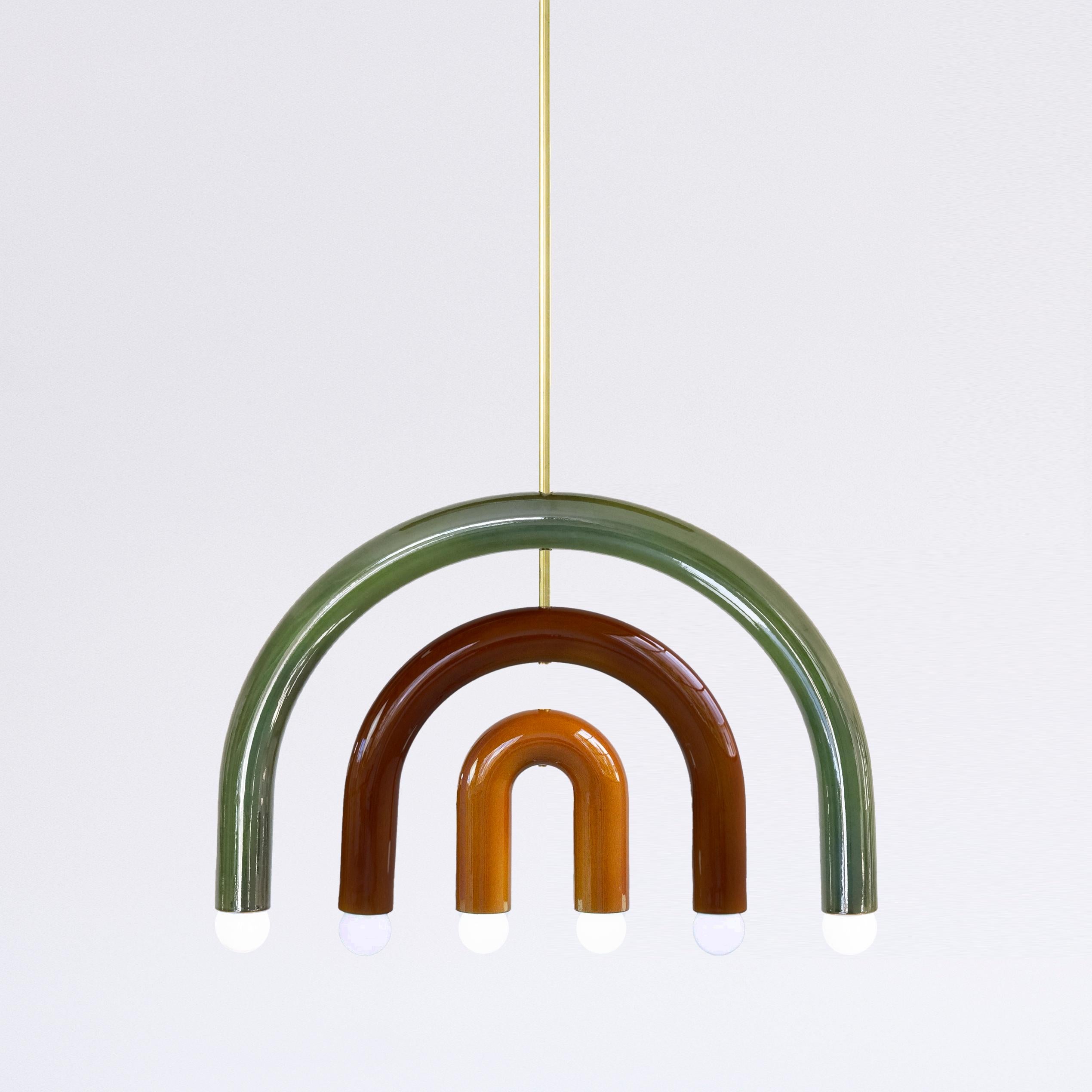 Lampe à pied personnalisable en céramique TRN F1 rouge noir ocre par Pani Jurek Neuf - En vente à Grojec, PL