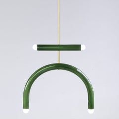 Customizable Ceramic Pendant Lamp TRN E1, Green