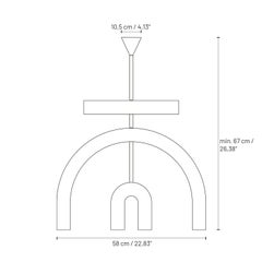 Anpassbare Keramik-Pendelleuchte TRN F3 von Pani Jurek