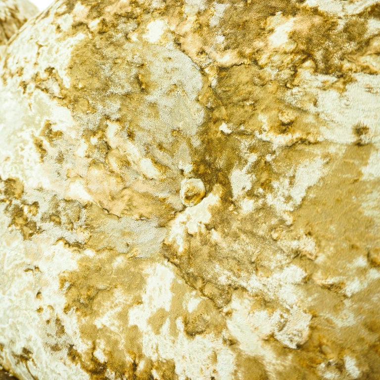 Customizable Classic Sofa with Crushed Velvet and Shaped Back Pillows