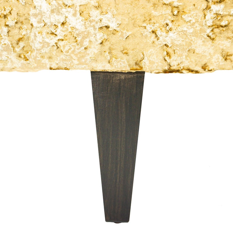 Customizable Classic Sofa with Crushed Velvet and Shaped Back Pillows