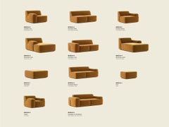 Customizable ClassiCon Soft Stone Modular Sofa by Gabriel Tan