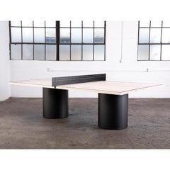 Modern "Column" Ping Pong Table with Ash Playing Surface & Steel Base