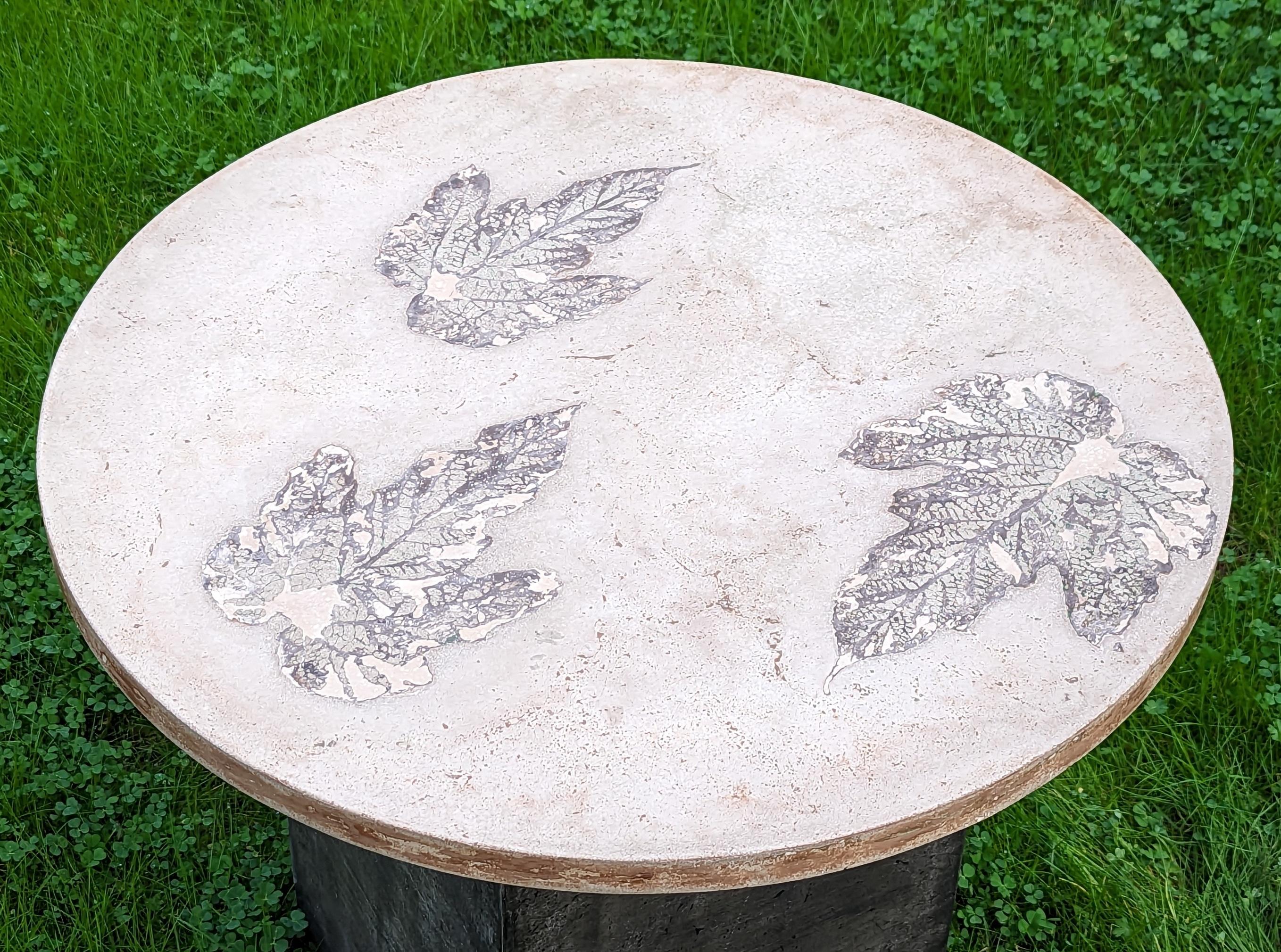 Customizable Concrete Dining or Coffee Table Tops with Botanical Designs For Sale 13