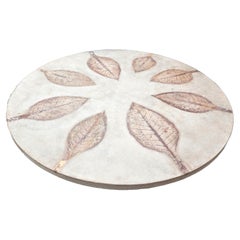 Customizable Concrete Dining or Coffee Table Tops with Botanical Designs