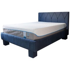 Customizable Contemporary Geometric Upholstered Platform Bed
