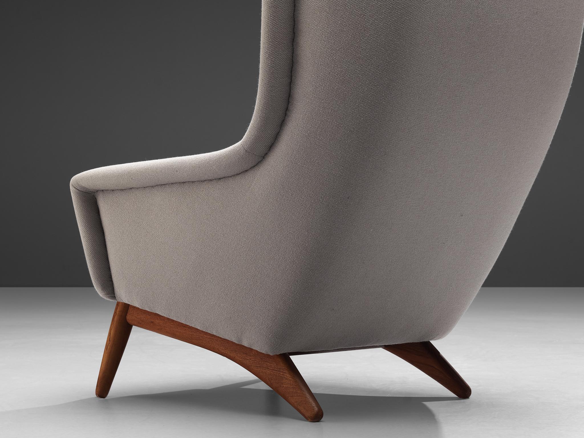 Scandinavian Modern Customizable Danish Wing Back Chairs with Teak Frame  For Sale